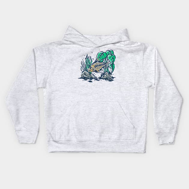 Fat fish Kids Hoodie by Theodhian